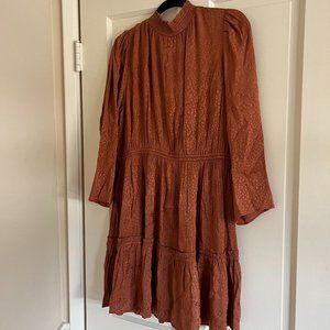 Madewell - Rose gold long sleeve dress